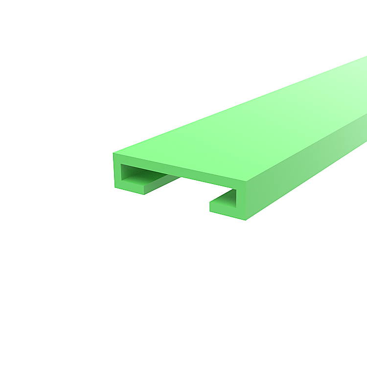 Plastová lišta bočního vodítka 10×40 mm, bílá