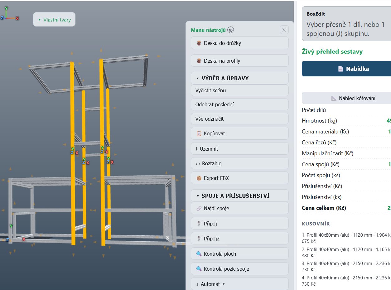 Poskládejte si Váš produkt ve 3D z aluprofilů