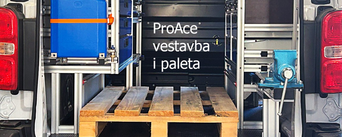 Paletu dostaneme i do malé dodávky včetně regálu